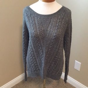 Express Gray cable knit sweater